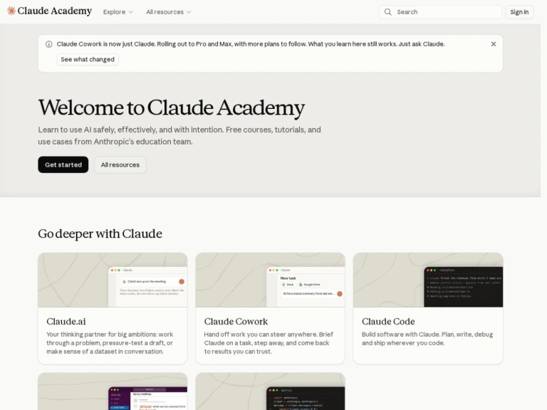 Anthropic Academy 产品图 1